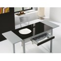Conjunto de mesa extensible, sillas y taburetes de cocina modelo MOON
