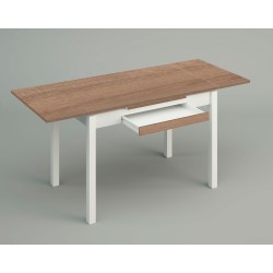 Mesa cocina extensible con tapa laminada madera París