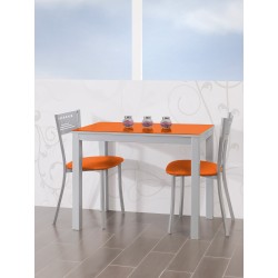 Conjunto de mesa extensible frontal y sillas de cocina modelo C