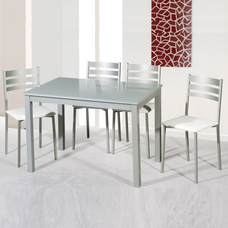 Conjunto de mesa y sillas de comedor modelo GREY